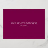 メリーモダンクリスマス・ワインの写真 箔シーズンカード (裏面)