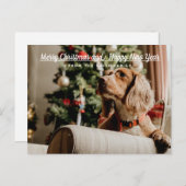 メリーモダンクリスマス&新年の写真カード シーズンポストカード (正面/裏面)