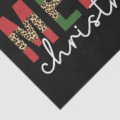 メリーモダンクリスマスleopardプリントタイポグラフィ 薄葉紙 (詳細)