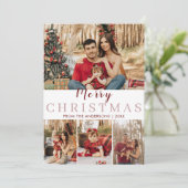 メリーモダンクリスマスMInimalist 4家族写真 シーズンカード (スタンド正面)