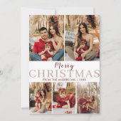 メリーモダンクリスマスMInimalist 5 Photo Red シーズンカード (正面)