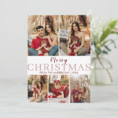 メリーモダンクリスマスMInimalist 5 Photo Red シーズンカード (スタンド正面)