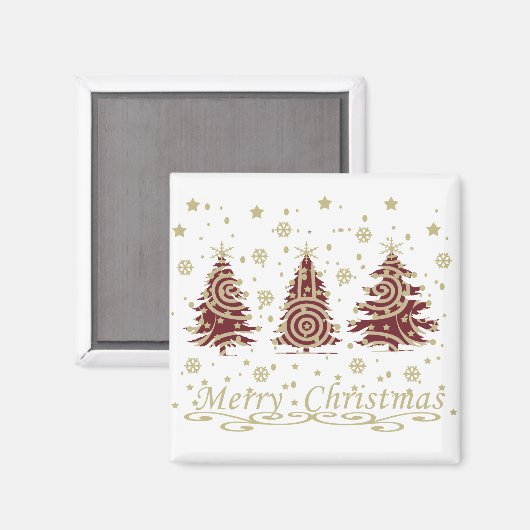 メリーモダンスの松の木の装飾 マグネット (正面/裏面)