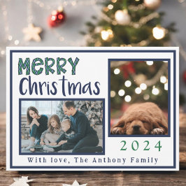 メリーモダンスアーガイルクリスブルー緑3枚 シーズンカード