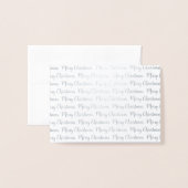 メリーモダンスエレガント・クリスマス書道銀 箔カード (封筒付き正面)