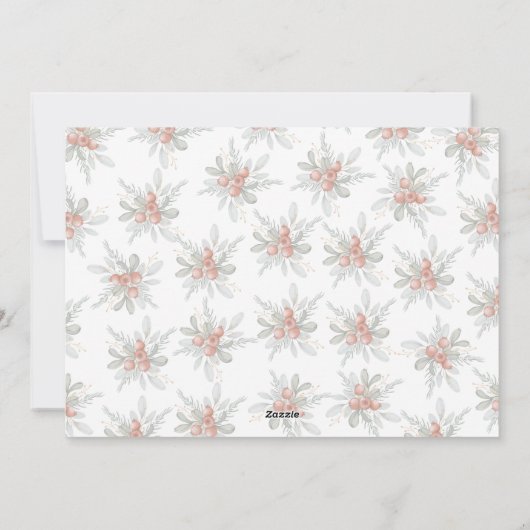 メリーモダンスエレガント・クリスマス・グリーン・フラット シーズンカード (裏面)