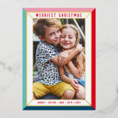 メリーモダンスクリスはっきりしたの写真の縁ど色 箔シーズンカード (正面)