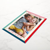 メリーモダンスクリスはっきりしたの写真の縁ど色 箔シーズンカード (回転した状態)