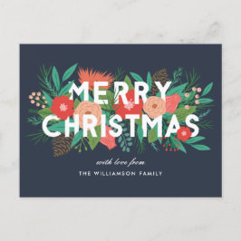 メリーモダンスクリスはっきりしたフローラの姓 シーズンポストカード