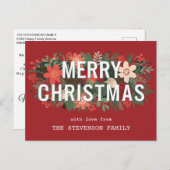 メリーモダンスクリスはっきりしたフローラの姓 シーズンポストカード (正面/裏面)