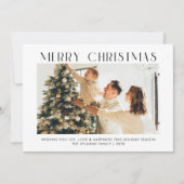 メリーモダンスクリスシンプルト写真一家族 シーズンカード (正面)