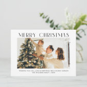 メリーモダンスクリスシンプルト写真一家族 シーズンカード (スタンド正面)