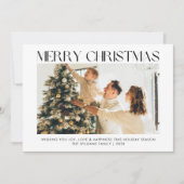 メリーモダンスクリスシンプルト写真一家族 シーズンカード (正面)