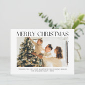 メリーモダンスクリスシンプルト写真一家族 シーズンカード (スタンド正面)