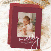 メリーモダンスクリスシンプルトScript One Photo シーズンカード