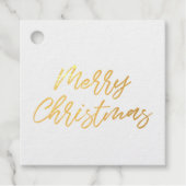 メリーモダンスクリスマ実在金ゴールド箔 フェイバータグ (正面)