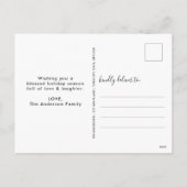 メリーモダンスクリス離れの葉のベリーフォト シーズンポストカード (裏面)