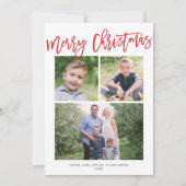 メリーモダンスシンプルクリスマス赤台本3枚の写真 シーズンカード (正面)