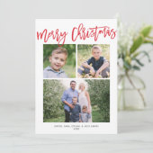 メリーモダンスシンプルクリスマス赤台本3枚の写真 シーズンカード (スタンド正面)