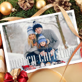 メリーモダンスシンプルクリスマスMistletoe 2写真 シーズンカード