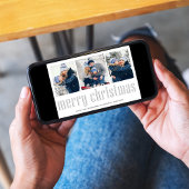 メリーモダンスシンプルクリスマスMistletoe 3写真 シーズンカード