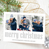 メリーモダンスシンプルクリスマスMistletoe 4写真 シーズンカード