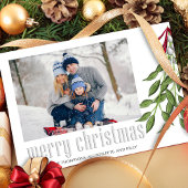 メリーモダンスシンプルクリスマスMistletoe One写真 シーズンカード