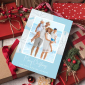 メリーモダンスシンプルクリスムブルーサンドドル シーズンカード