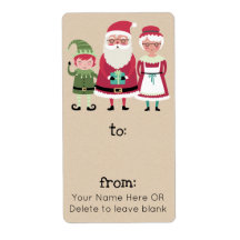 メリーモダンスタイリッシュクリスマス小妖精や小人ギフトラベル