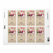 メリーモダンスタイリッシュクリスマス小妖精や小人ギフトラベル ラベル (フルシート)