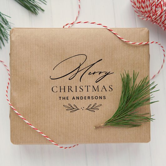 メリーモダンスパーソナライズされたクリスマス セルフインキングスタンプ