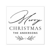 メリーモダンスパーソナライズされたクリスマス セルフインキングスタンプ (デザイン)