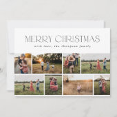 メリーモダンスミニマルクリスマス白黒写真8 シーズンカード (正面)