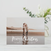 メリーモダンスミニマルクリスマス1枚の緑 シーズンカード (スタンド正面)