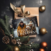 メリーモダンスミニマルクリスマ1枚エレガント シーズンカード