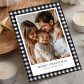 メリーモダンス素朴・クリスマスバッファローのプレイド写真 シーズンカード