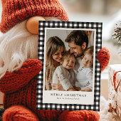 メリーモダンス素朴・クリスマスバッファローのプレイド写真 シーズンカード