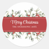 メリーモダンス・クリスマスプレゼント・シール ラウンドシール (正面)