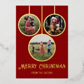 メリーモダンス・クリスマスボーブル写真 箔シーズンカード (正面)