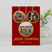 メリーモダンス・クリスマスボーブル写真 箔シーズンカード (立ち正面)