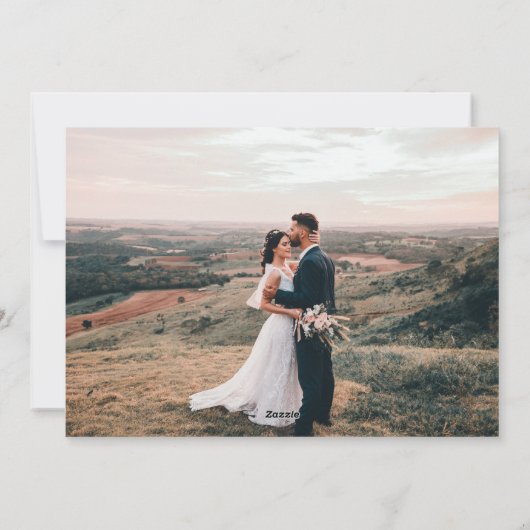 メリーモダンタイポグラフィ名2写真クリスマス シーズンカード (裏面)