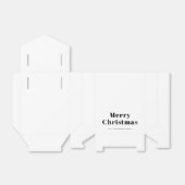 メリーモダンパーソナライズされたクリスマスブラック&ホワイト フェイバーボックス (折り畳みなし)