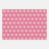 メリーモダンパーソナライズされたス・クリスマスツリー・ピンク ラッピングペーパーシート (正面3)