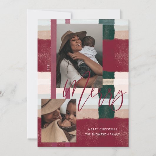 メリーモダンマルーン&グリーンプライド2枚の写真 シーズンカード (正面)