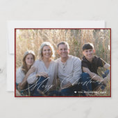 メリーモダンミニマルクリスマスの台本3枚の写真 シーズンカード (正面)