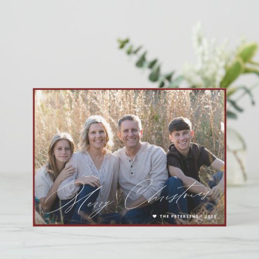 メリーモダンミニマルクリスマスの台本3枚の写真 シーズンカード (スタンド正面)