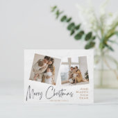 メリーモダンミニマルクリスマスフォトカード シーズンカード (スタンド正面)
