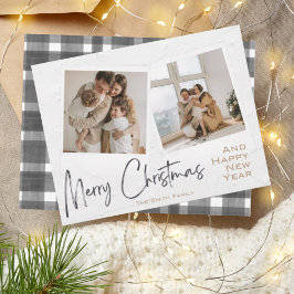 メリーモダンミニマルクリスマスフォトカード シーズンカード