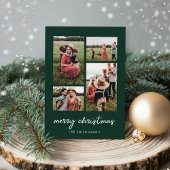 メリーモダンミニマルクリスマス4枚フォトコラージュ シーズンカード