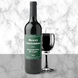 メリーモダン企業のクリスマス ワインラベル